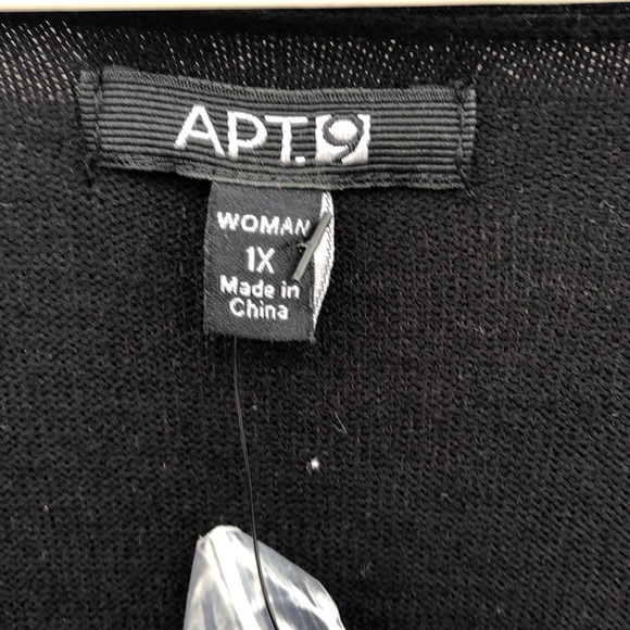 NWT APT 9 1X black and silver sweater - Picture 3 of 6